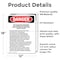 Signmission Qualified Personnel Operate This Machine Danger Sign, Vinyl Decal, 12in W x 18in L, 2PK OS-2PACK-DS-D-1218-L-1869 - alternate 4